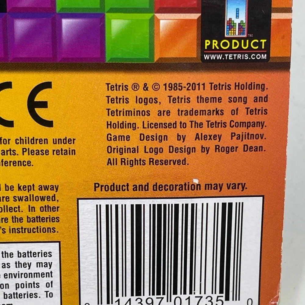 Tetris Game Official Nano Carabiner Edition #1735 Basic‎ Fun 2011 New Old Stock